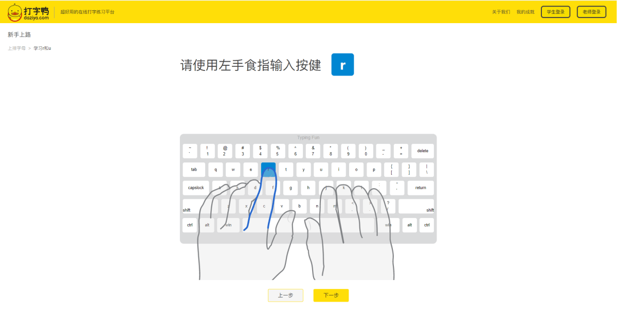 左手键位指法示意图